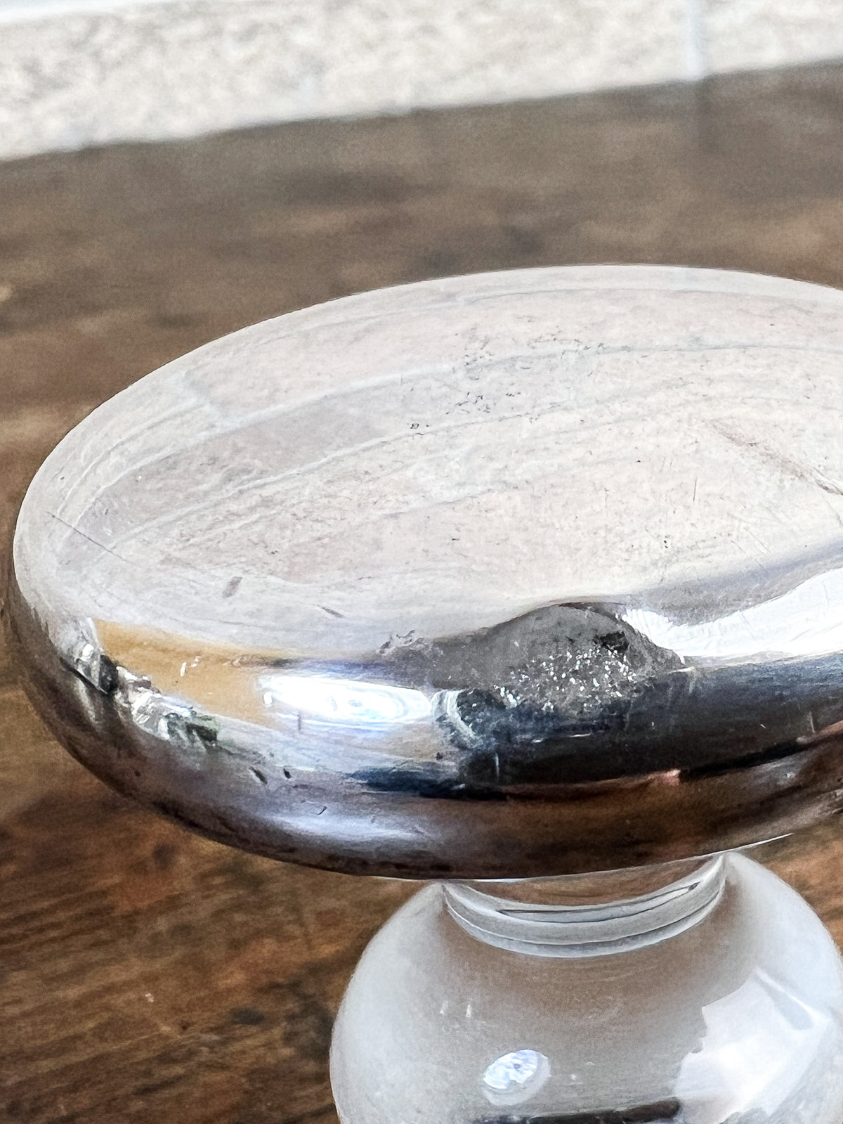 R. Wallace Sterling Silver & Etched Glass Oil and Vinegar Bottle, c.1910