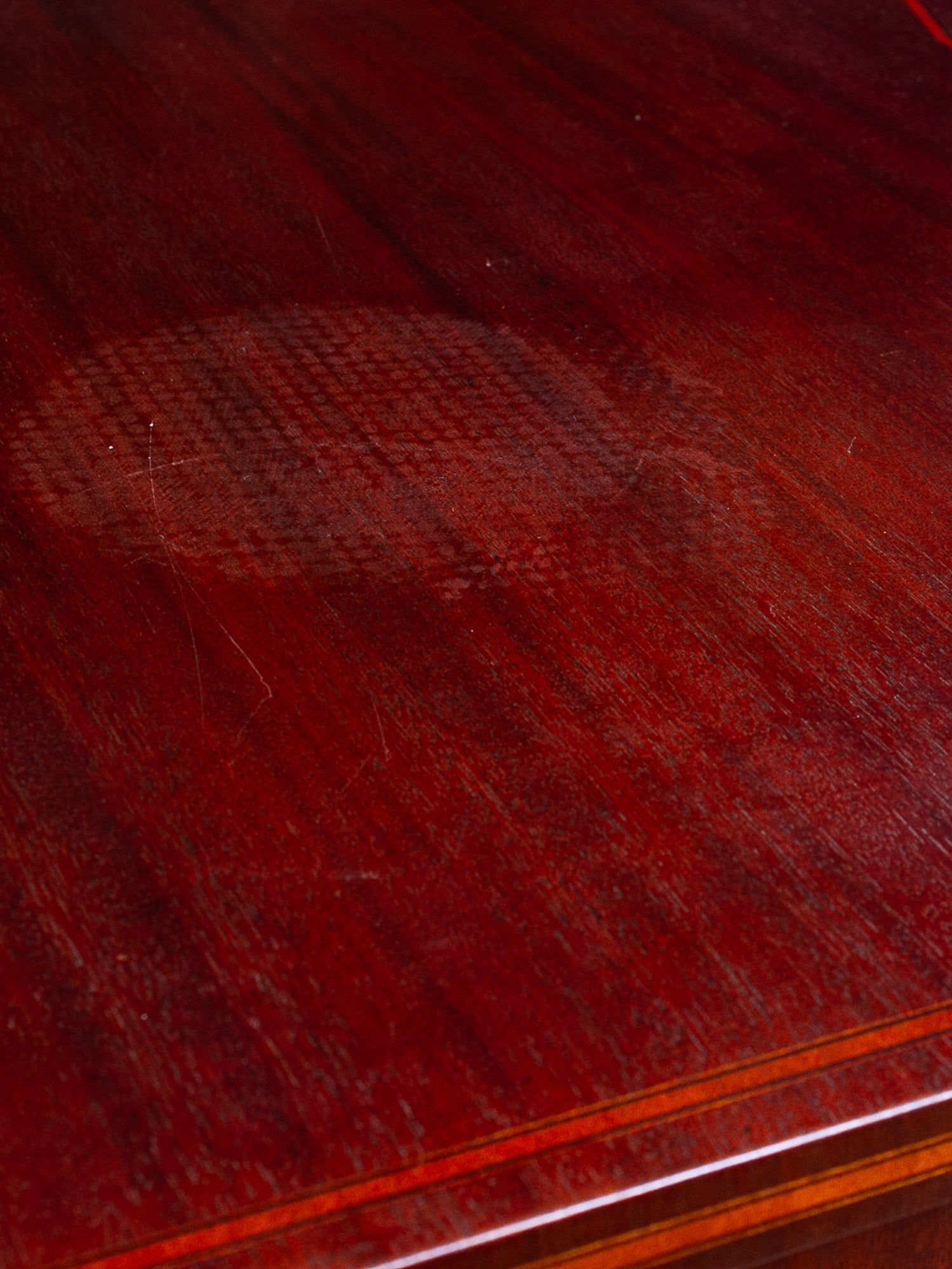 Large Antique Federal Style Inlaid Flame Mahogany Sideboard, Williams-Kimp, Grand Rapids, MI.