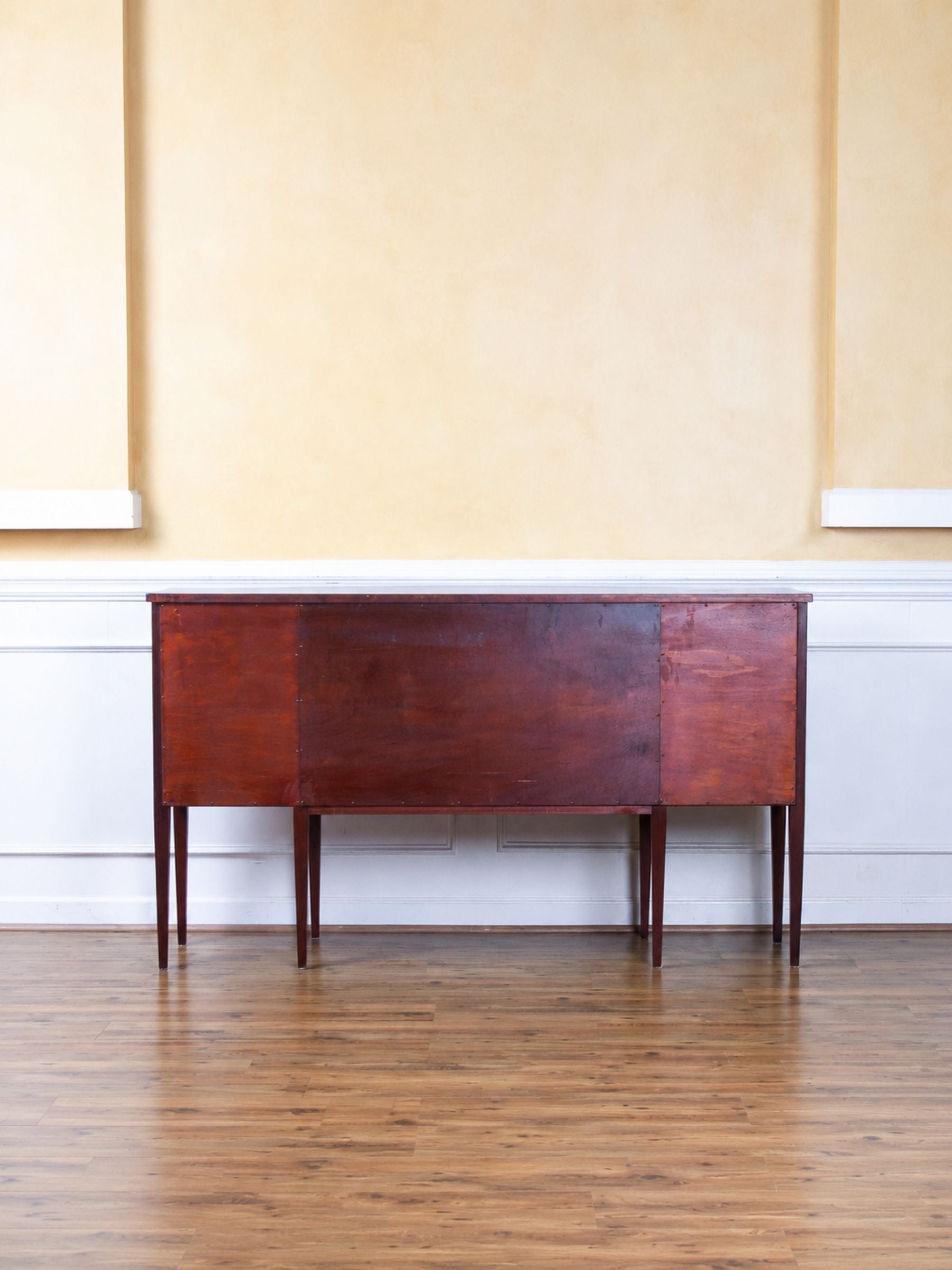 Large Antique Federal Style Inlaid Flame Mahogany Sideboard, Williams-Kimp, Grand Rapids, MI.