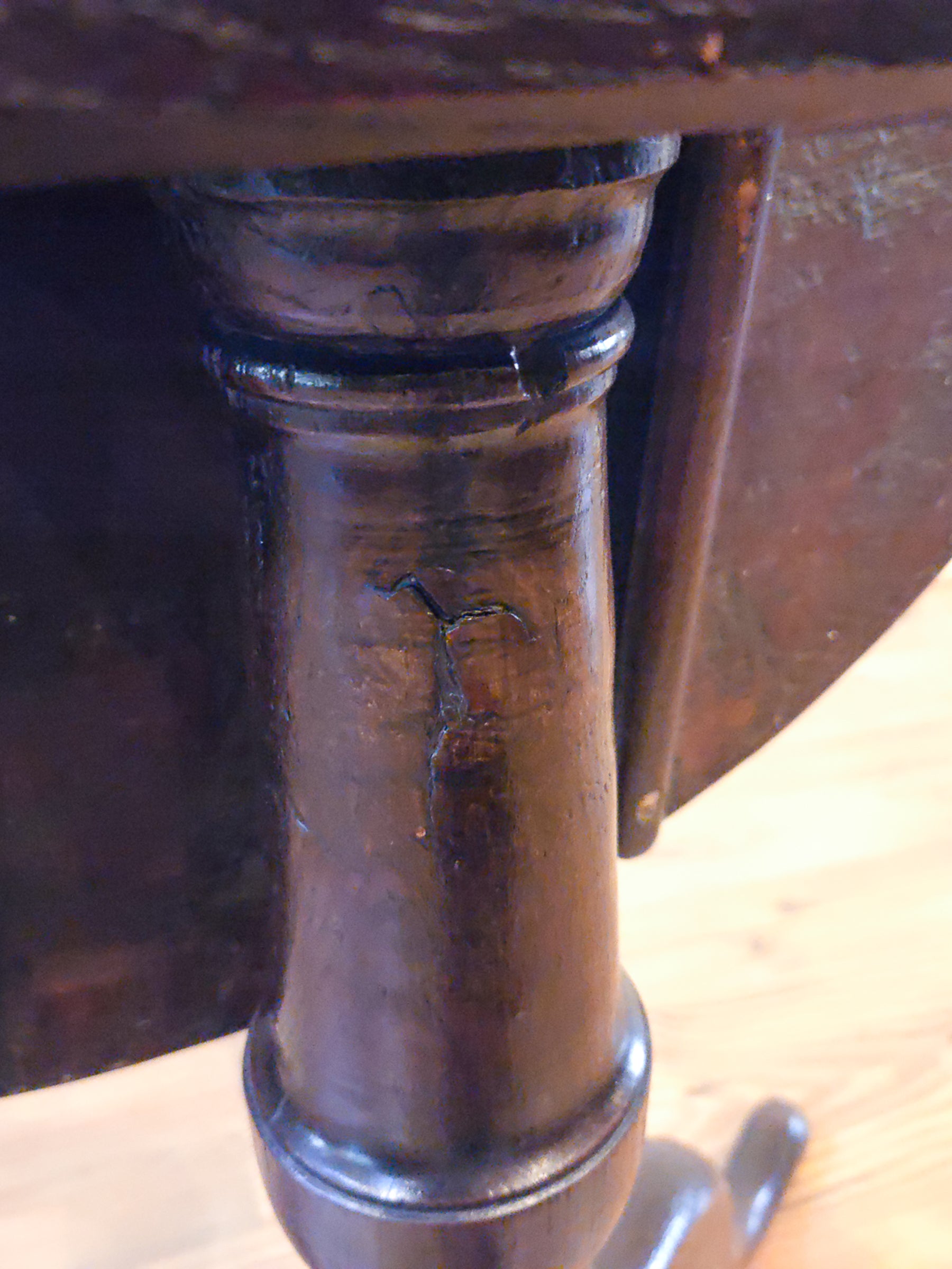 18th Century English Georgian Oak Tilt-Top Side Table