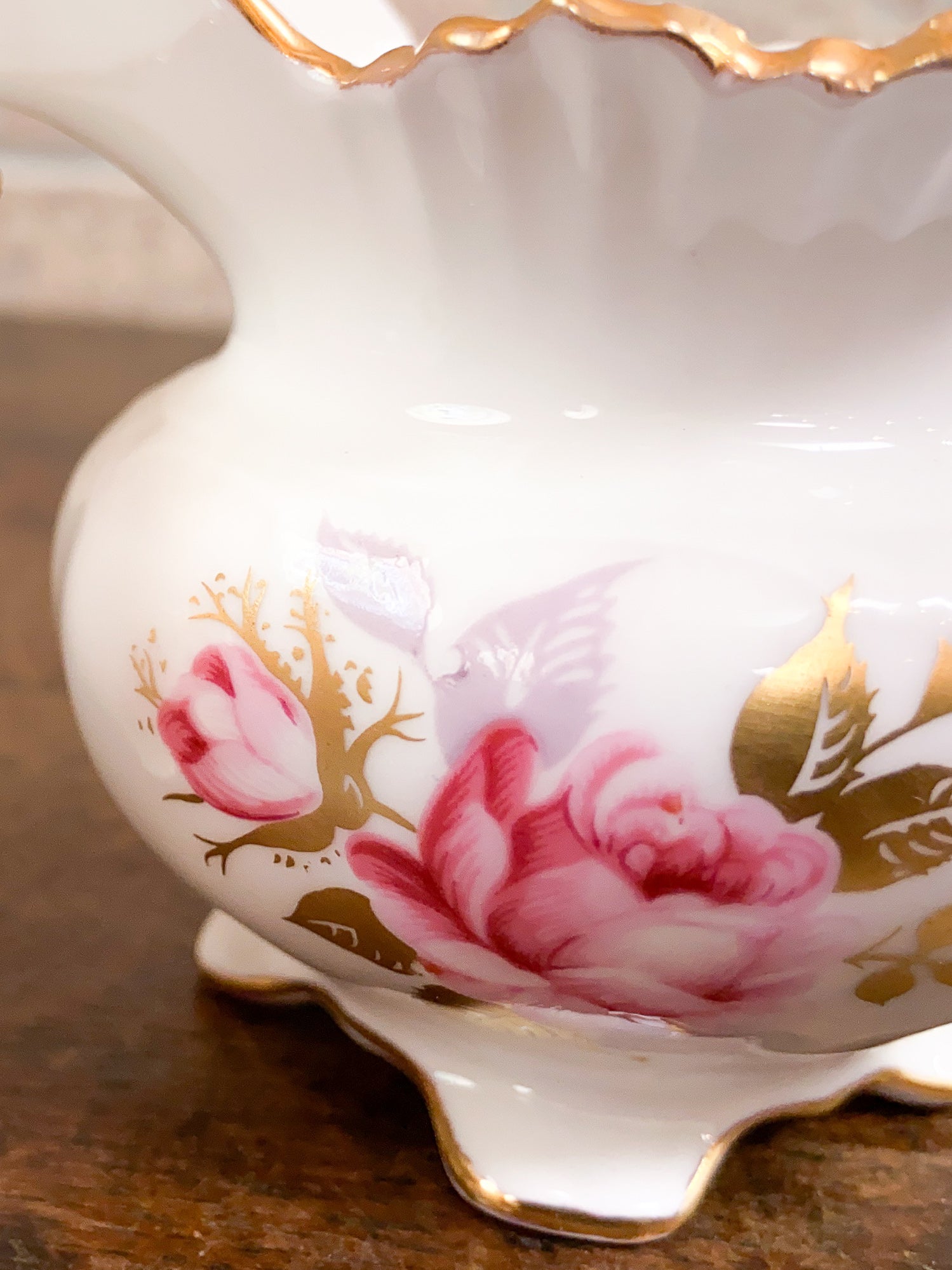 Aynsley Bone China Sugar Bowl & Creamer Set, Circa 1940s