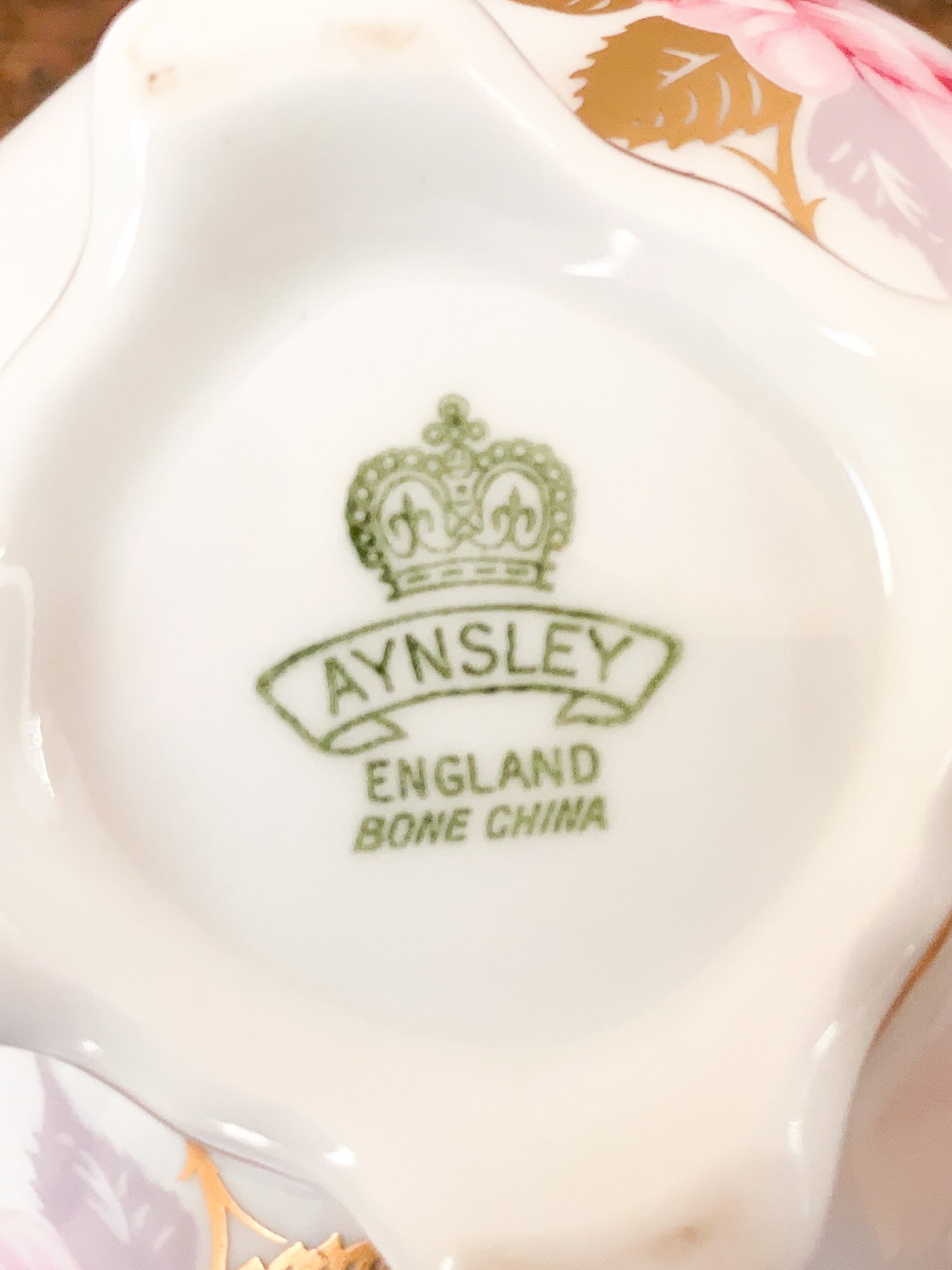 Aynsley Bone China Sugar Bowl & Creamer Set, Circa 1940s
