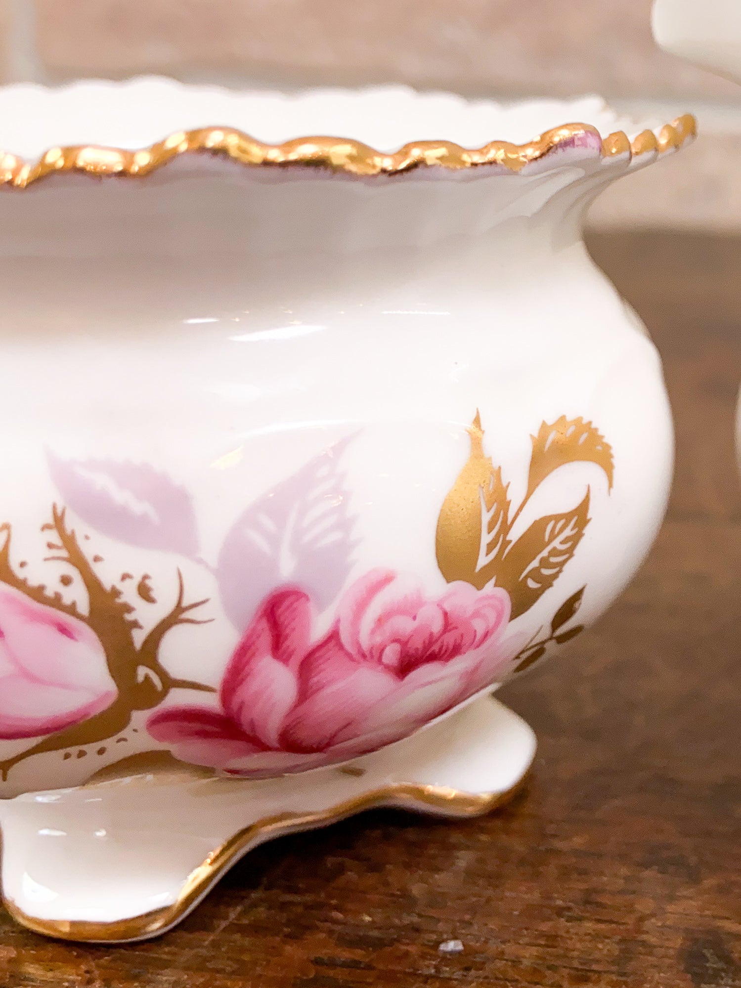 Aynsley Bone China Sugar Bowl & Creamer Set, Circa 1940s