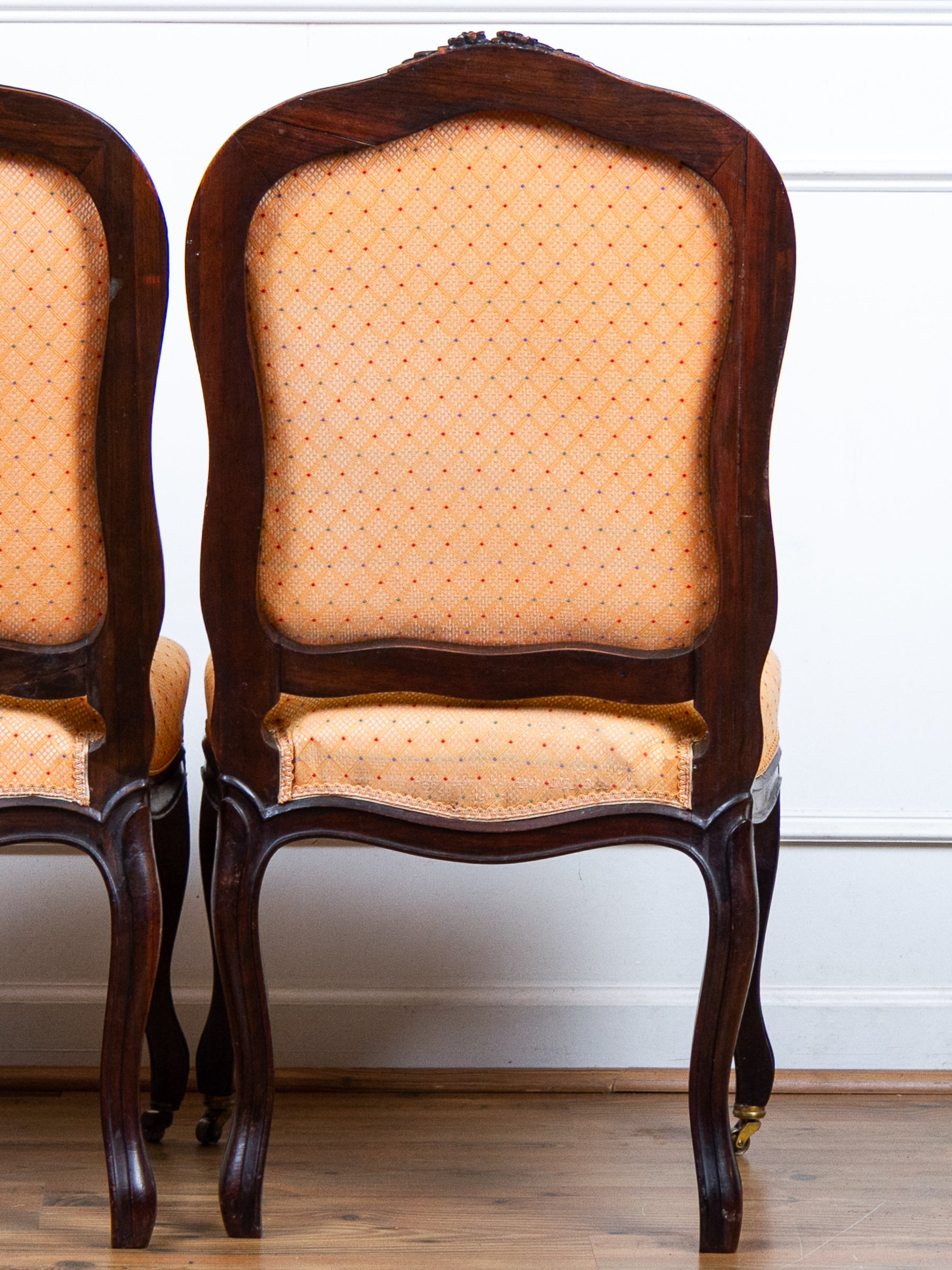 Pair Antique 18th Century French Louis XV Carved Side Chairs