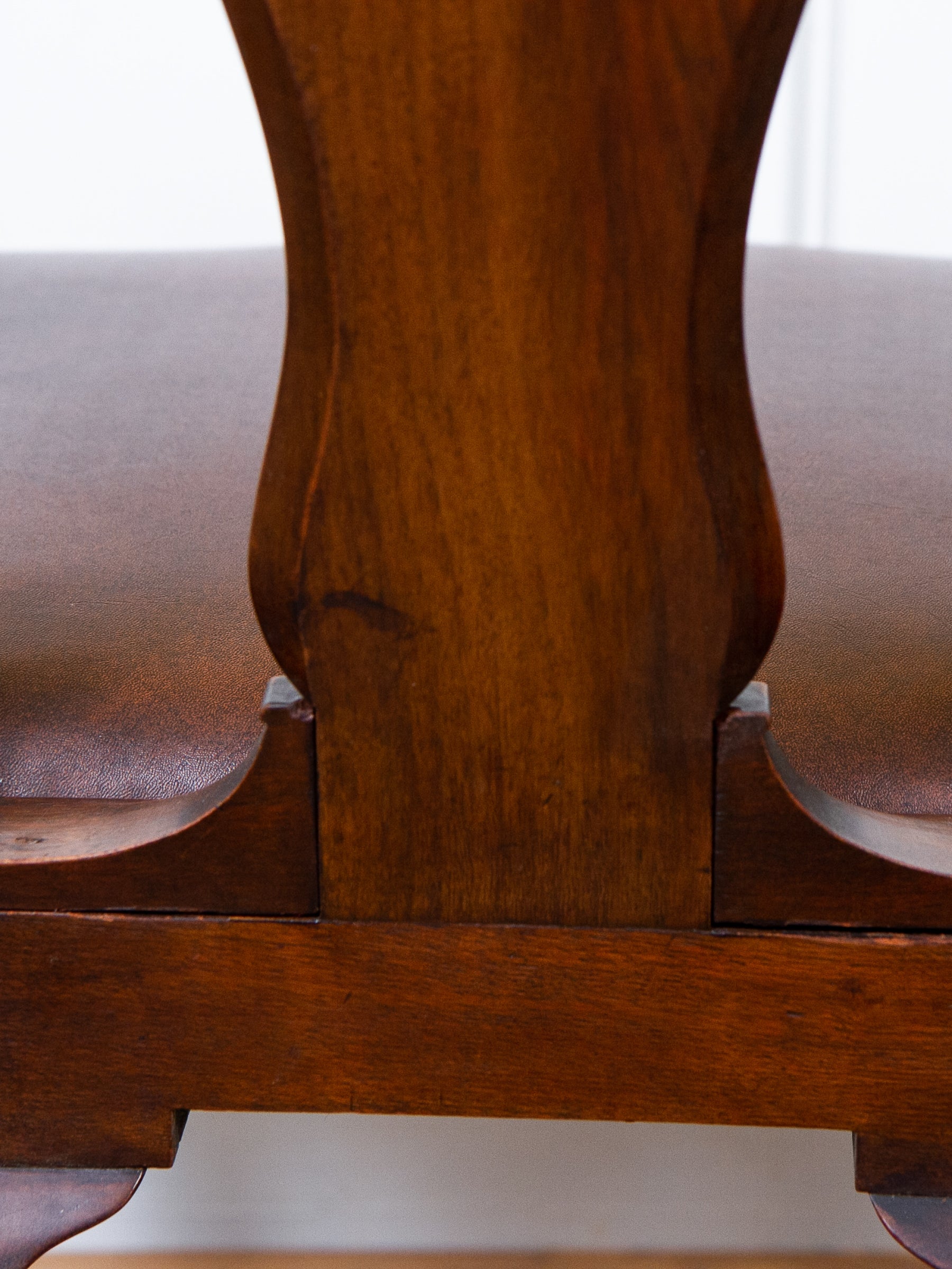 Early 18th Century English Georgian Walnut Queen Anne Shepherds Crook Arm Chair.