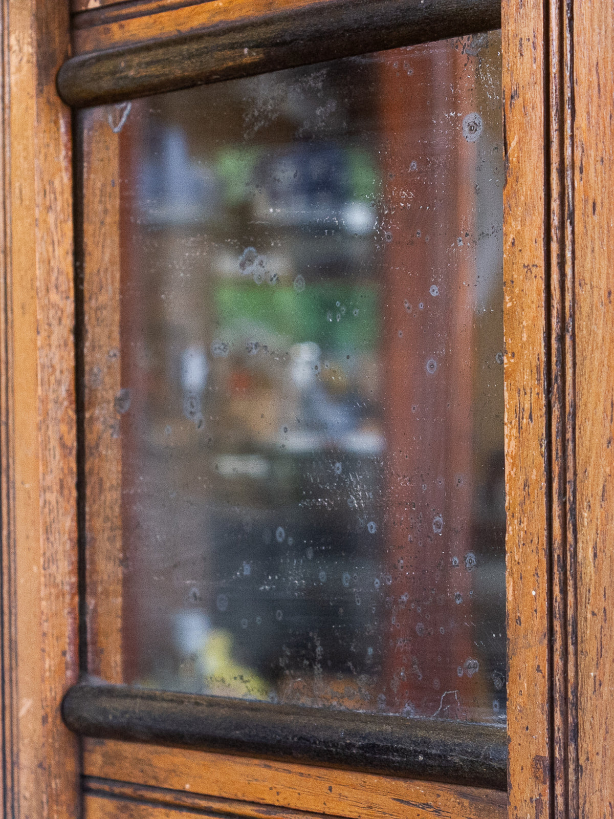 Miniature Arts & Crafts Style Mirror-Back Dresser with Hand-Carved Drawers