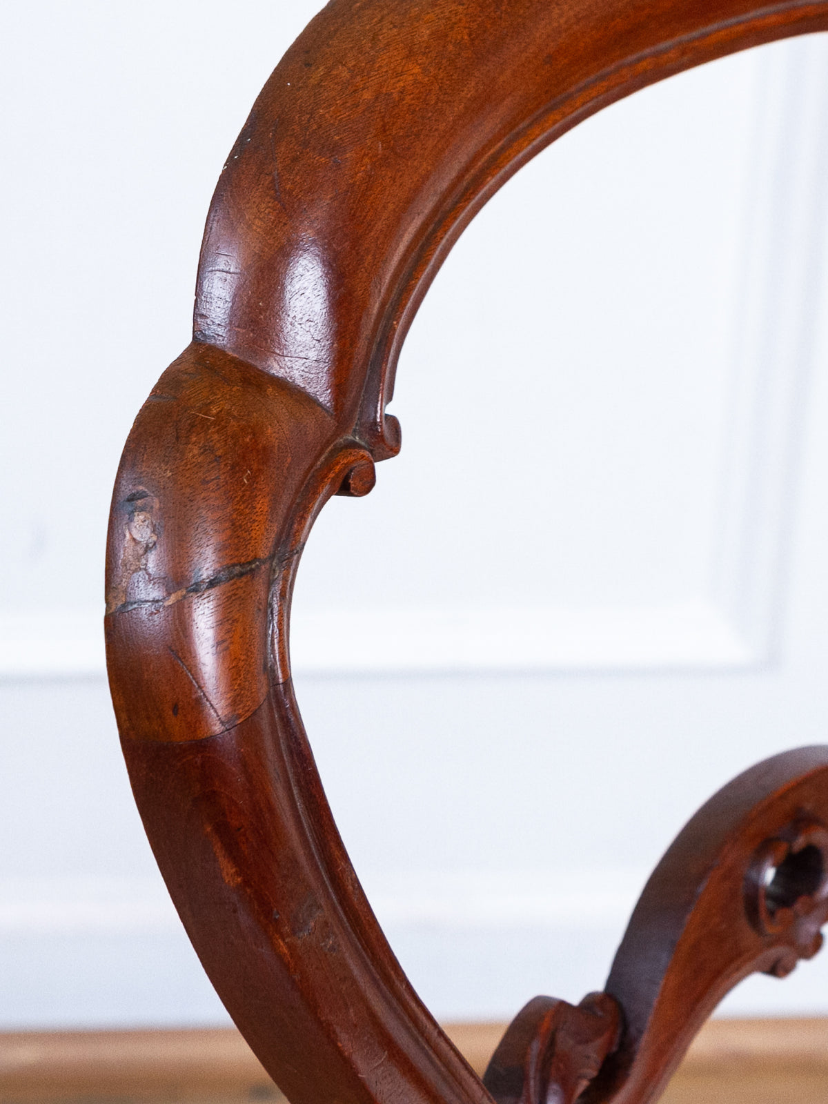 Late 19th Century Carved Mahogany Balloon Back Side Chair
