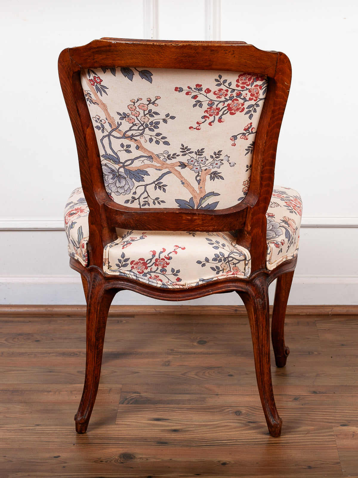 19th Century French Carved Oak Upholstered Side Chair