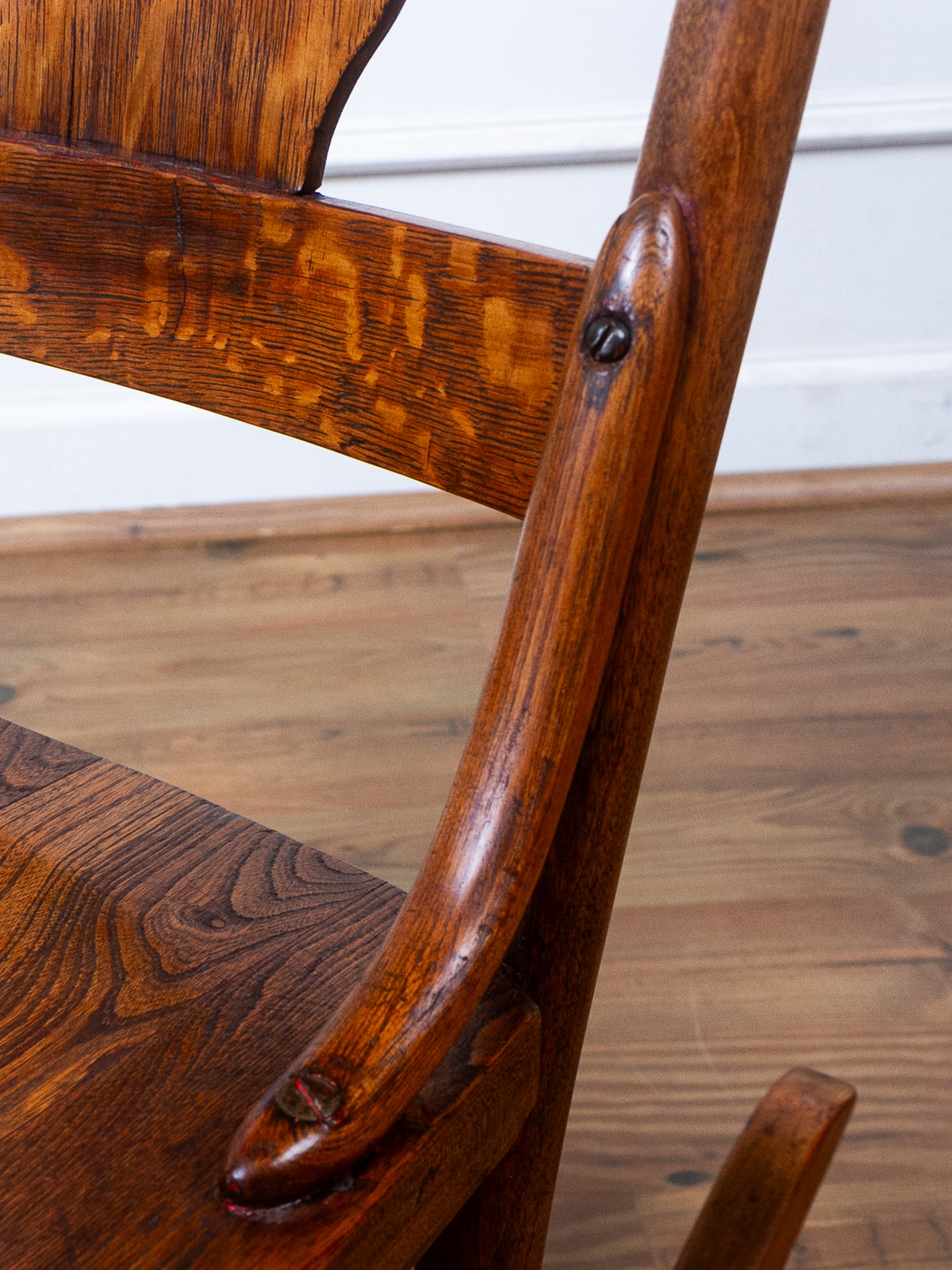 Early 20th Century American Tiger Oak Rocking Chair