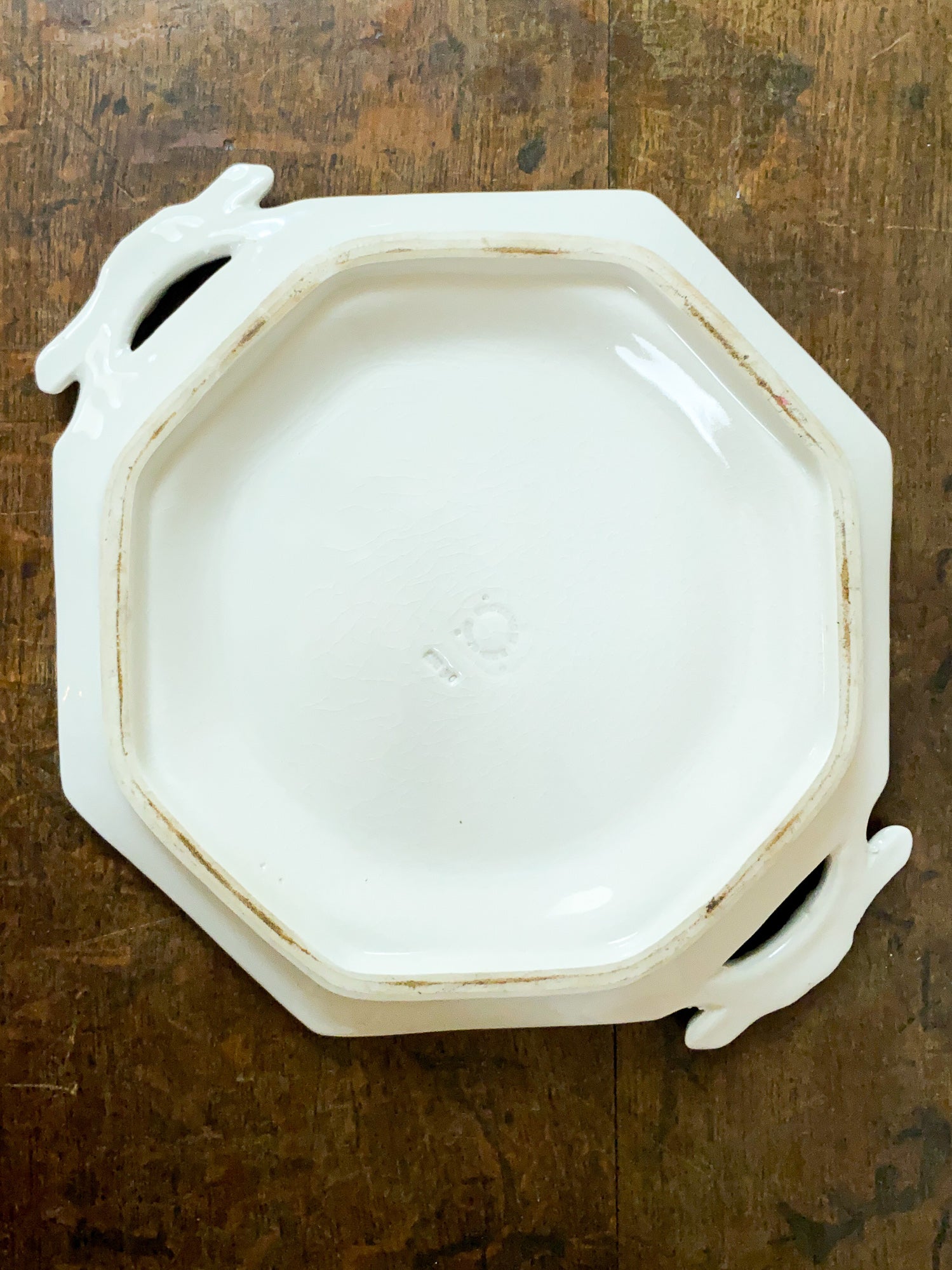 Red Cliff Ironstone Soup Tureen with Underplate, Lid, and Serving Ladle